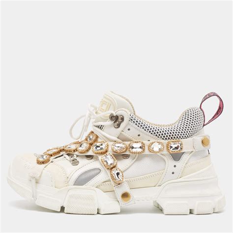 flashtrek gucci ebay|gucci flashtrek with crystals white.